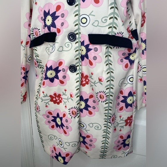 OC Order Plus NWT Floral Women's Velour Pocket Coat - Picture 5 of 9
